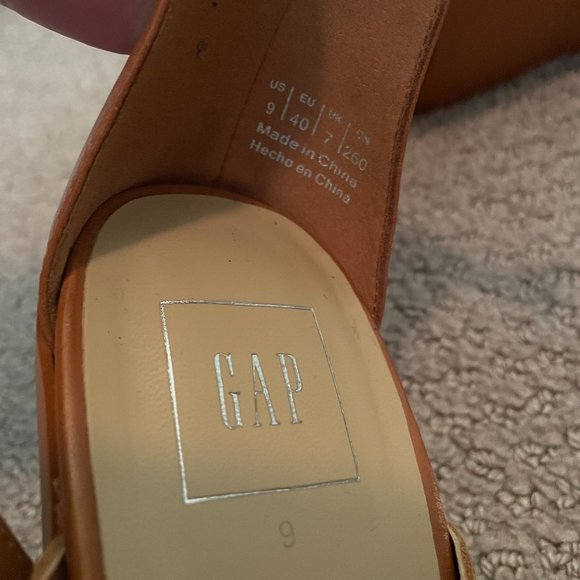GAP Brown Leather Heeled Sandals Size US 9 - Picture 7 of 7